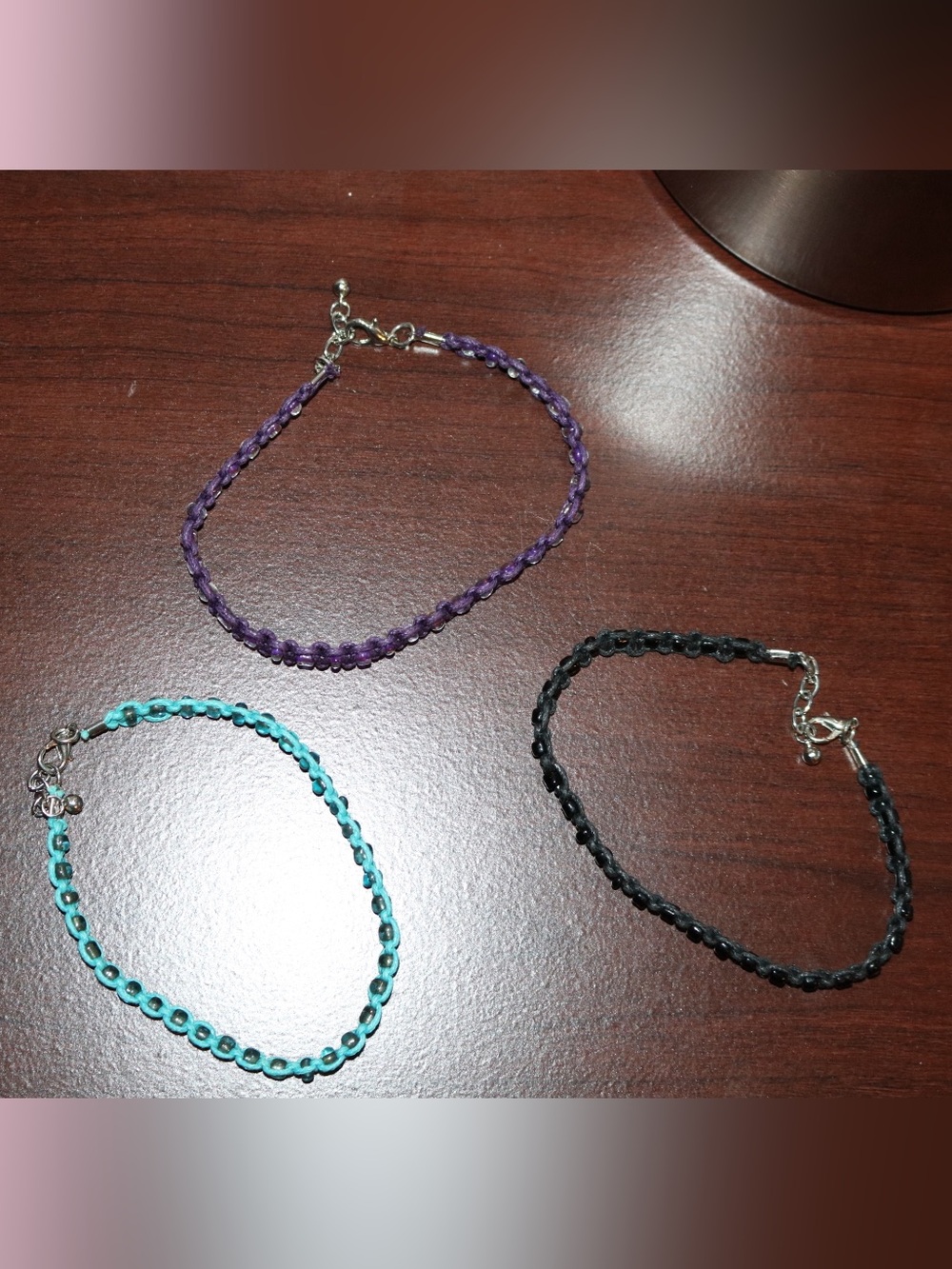 Braided Purple Beaded Bracelet - Women Jewelry